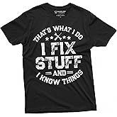 Men's Funny I fix Stuff T-Shirt Mechanic Engineer Garage Tee Shirt