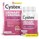 Cystex 3-in-1 Urinary Tract Health Probiotic for Women, 30 Capsules | Prebiotic, Probiotic, &amp; Cranberry Supplement for UTI &amp; Yeast Infection Support, Vaginal pH Balance &amp; Flora