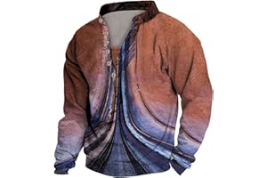 TOWMUS Mens Hoodie Mens Fleece Jackets Plaid Aztec Printed Quarter Zip Button Fuzzy Sherpa Pullover Sweatshirts Warm Winter