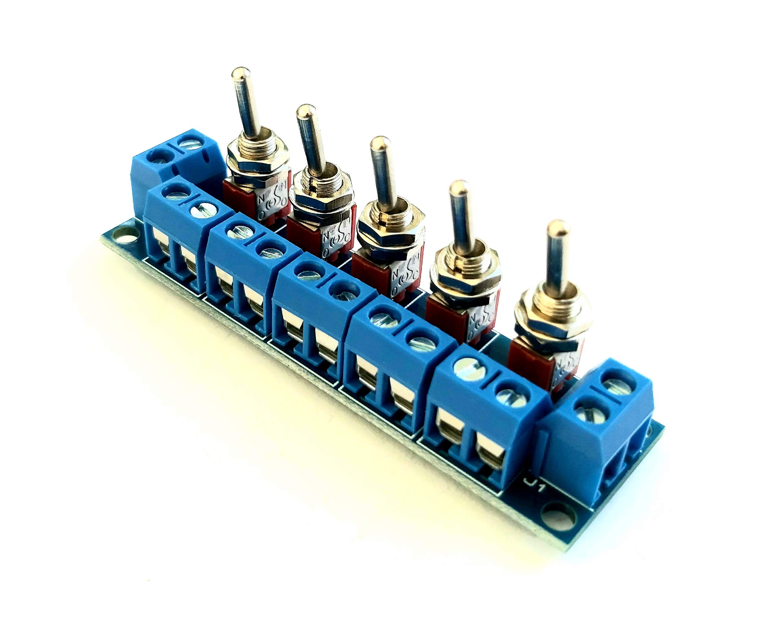 Rk Education RKswitch1 V2 Toggle Switch Module for Model Railway Ideal for lighting, accessories - Threaded Toggles Constructed