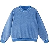 FAIABLE Crewneck Sweatshirts Women Waffle Oversized Sweatshirt for Women Acid Wash Fashion Pullover Hoodies Tops 2026 Spring