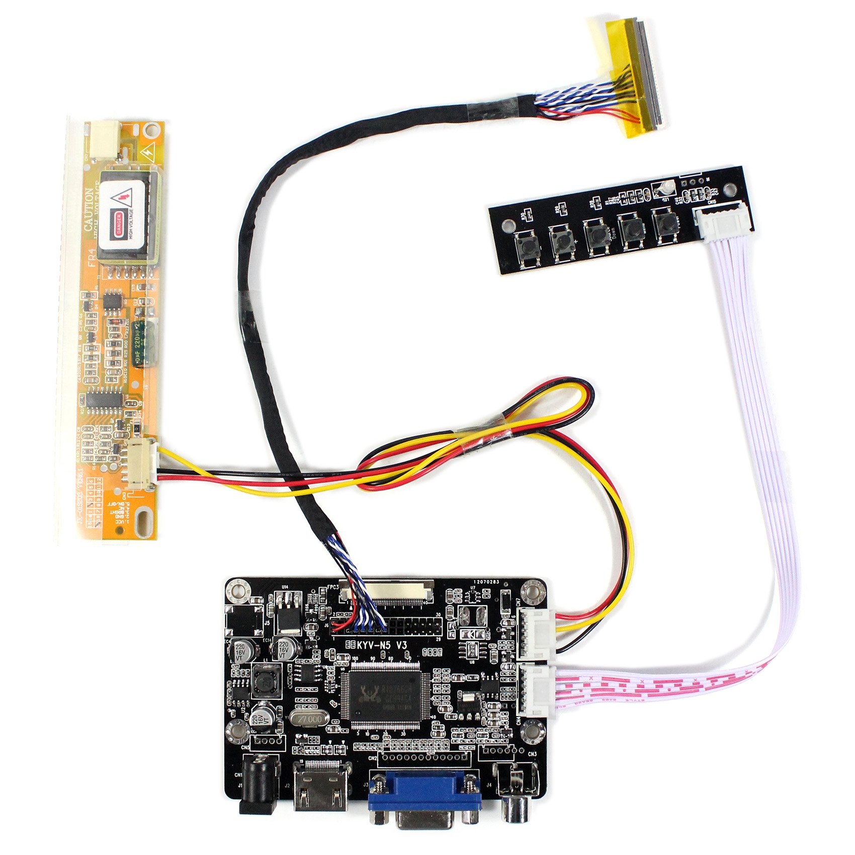 VSDISPLAY VGA AV Input LCD Controller Board For 15.6" LP156WH1 LTN156AT01 N156B3 B156XW01 1366X768 30Pins LCD Screen