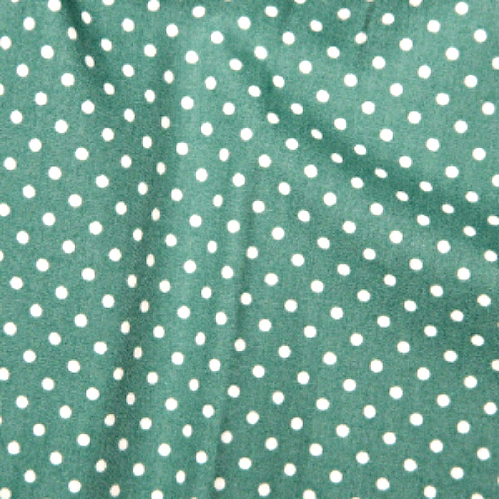 100% Cotton 3mm Polka Dot * Rose & Hubble * Superior Poplin Fabric in 40 Colours (ICE Green) (ONE METRE)