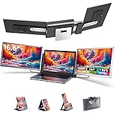 Fagomfer S6 Laptop Screen Extender | Silver | 15.6'' | FHD 1080P | 86% NTSC | Triple Laptop Monitor Extender | Working with Windows, Mac, DeX, Chrome, Desktop, Mini PC