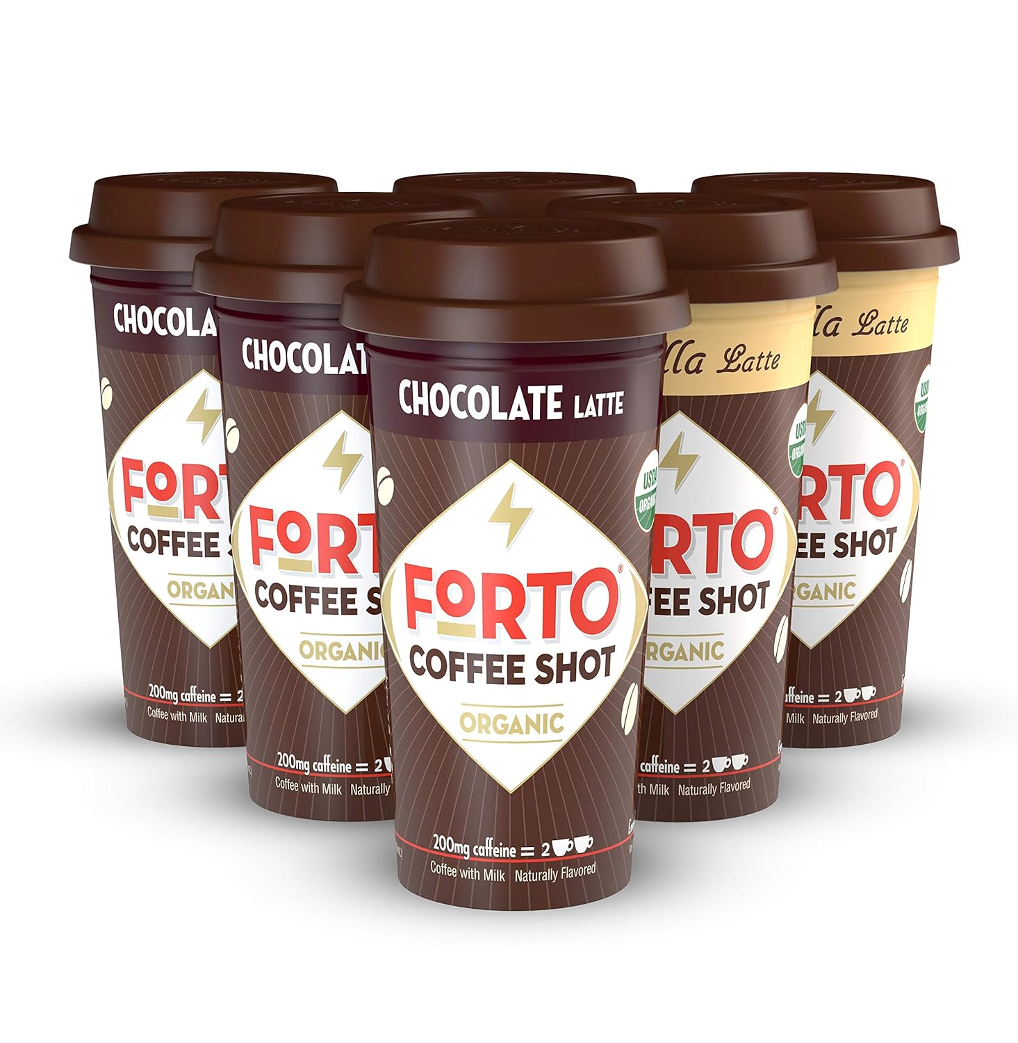 FORTO Coffee Shots - Variety Pack, Ready-to-Drink on the go, Cold Brew Coffee Shot - Fast Coffee Energy Boost, 2 Fl Oz, Pack of 6: Grocery & Gourmet Food