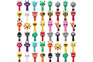 RECOUOU Action Figures Toy - Mystery Mini Toys Figures Set, 1.4Inch Anime Rhythm Game Action Doll Collection Toys, Figure Set for Home Cake Toppers Birthday Party Decoration Kids Fans Gifts (Multicolor-48PCS)