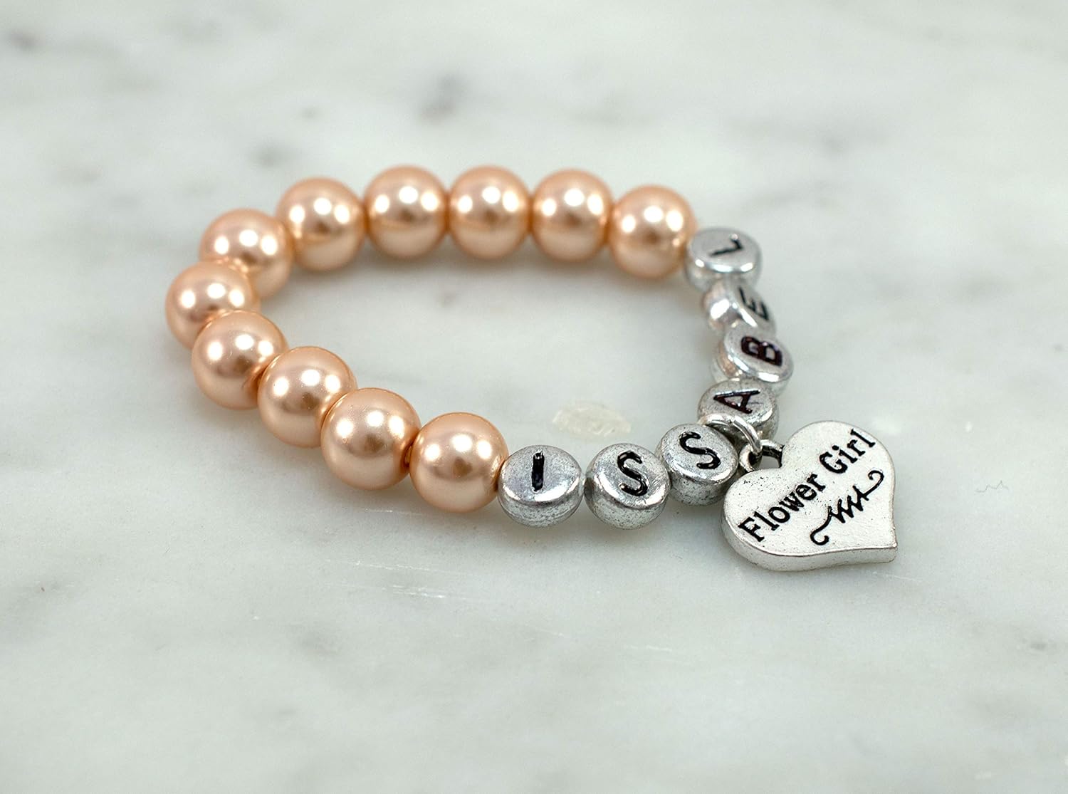 flower girl pearl bracelet