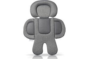 Innokids Infant Car Seat Insert, Car Seat Head and Body Supports for Babies, Soft Car Seat Insert Cushion Pad Suit for Infant Car Seats and Baby Strollers(Deep Grey)