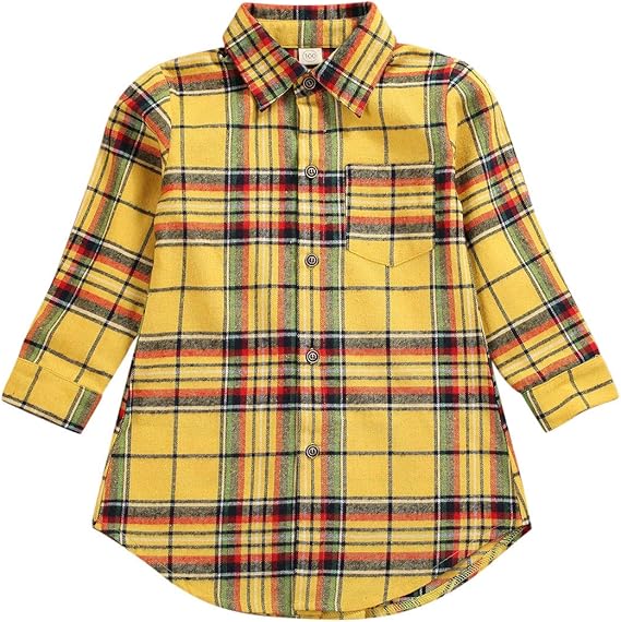 baby yellow button down shirt