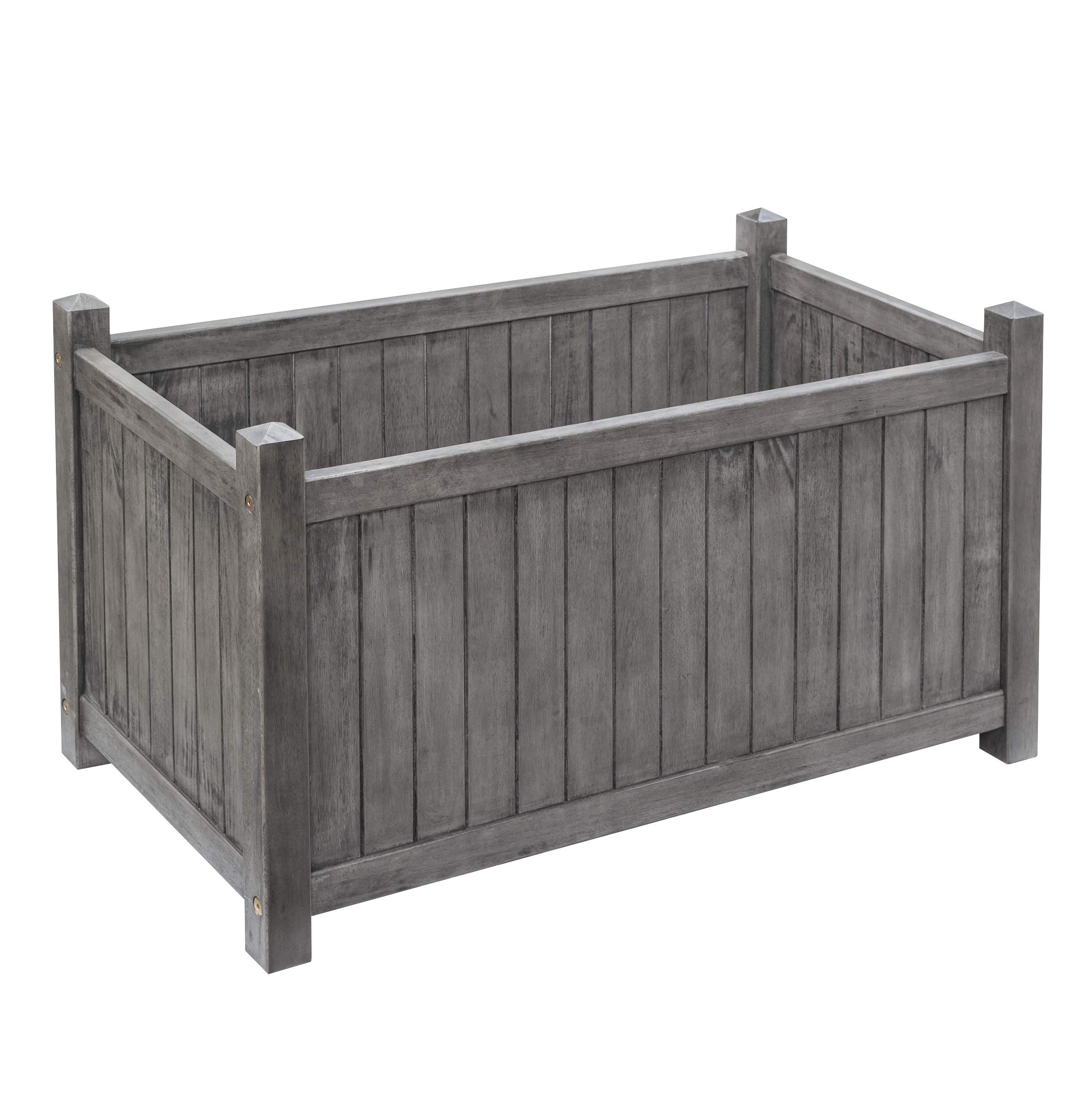 Rowlinson Garden Products Alderley Rectangular Planter Grey 100L