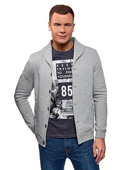 oodji Ultra Herren Jersey-Blazer mit Knöpfen