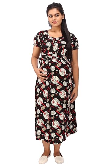 Women's Knee Length Maternity Dress.