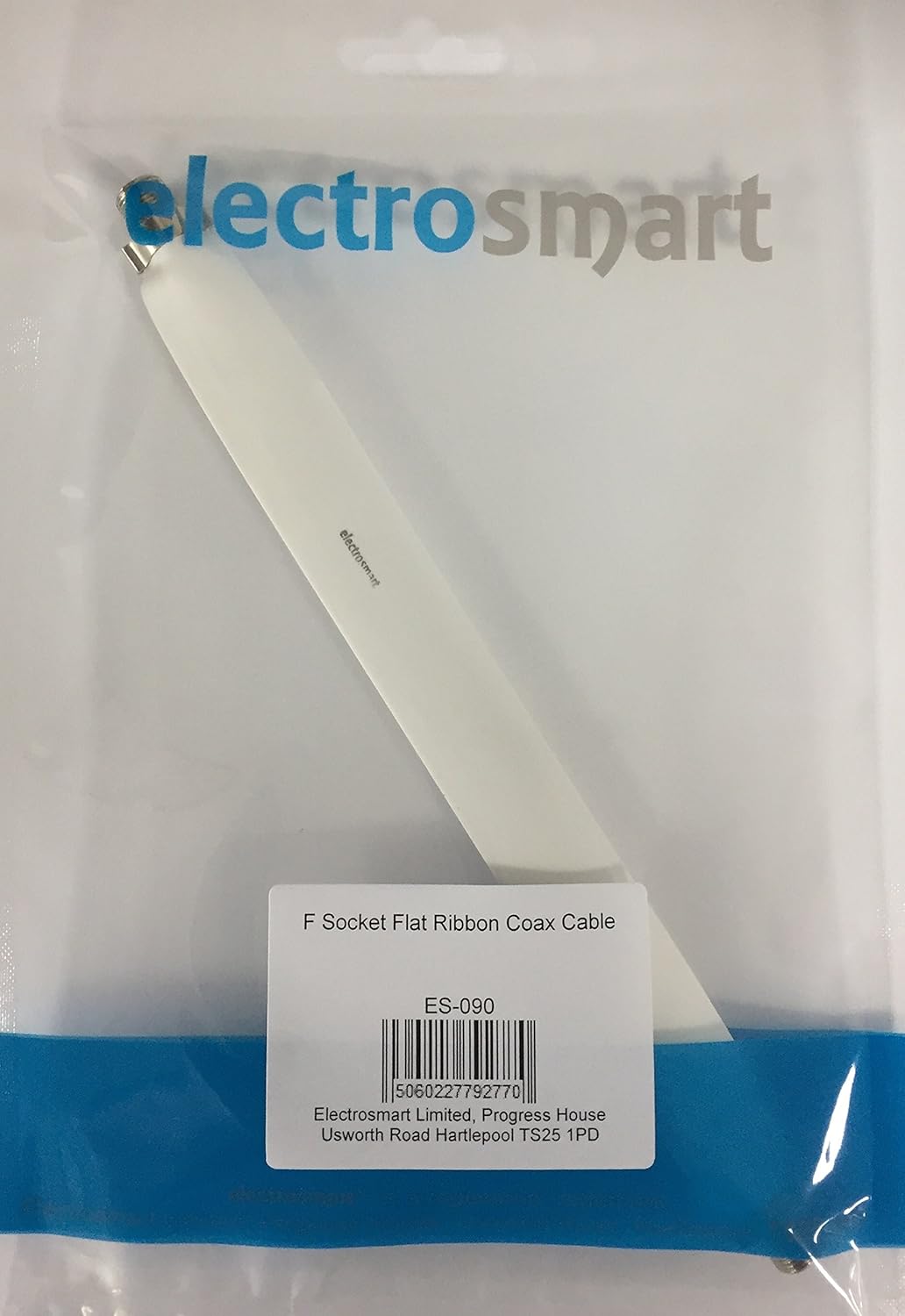 electrosmart F Socket Flat Ribbon Coax Cable ~ Ideal for windows doors, caravans etc (Quantity 1), White - Image 3