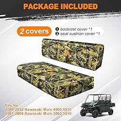 BORDAN UTV Seat Cover Camo for Kawasaki