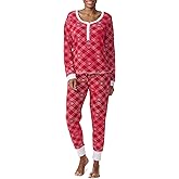 Tommy Hilfiger womens Long Sleeve Vintage Thermal Henley Pj Set