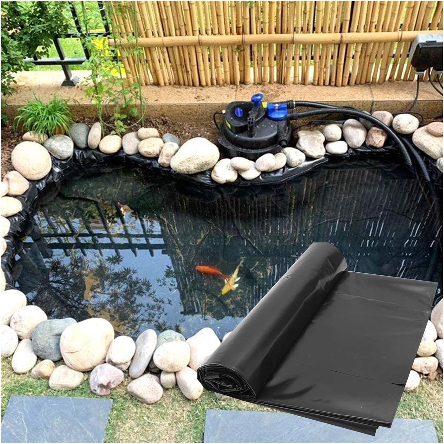 Pond Liner, UV Protection, HDPE Membrane, Waterproof Liner Cloth, Used In Fish Ponds, Garden Koi