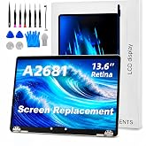 TRGSLKSS A2681 Screen Replacement with Sleep Sensor Cable for MacBook Air M2 13.6 Inch 2022, LCD Full Assembly Display 2560x1664 for EMC 4074 Space Gray