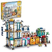 LEGO Creator Main Street 31141 Building Toy Set, 3 in 1 Features a Toy City Art Deco Building, Market Street Hotel, Café Music Store and 6 Minifigures, Endless Play Possibilities for Boys and Girls LEGO Creator Main Street 31141 Building Toy Set, 3 in 1 Features a Toy City Art Deco Building, Market Street Hotel, Café Music Store and 6 Minifigures, Endless Play Possibilities for Boys and Girls