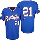 Men's Puerto Rico #21 Retro Baseball Jersey Classic Baseball Shirt Stitched