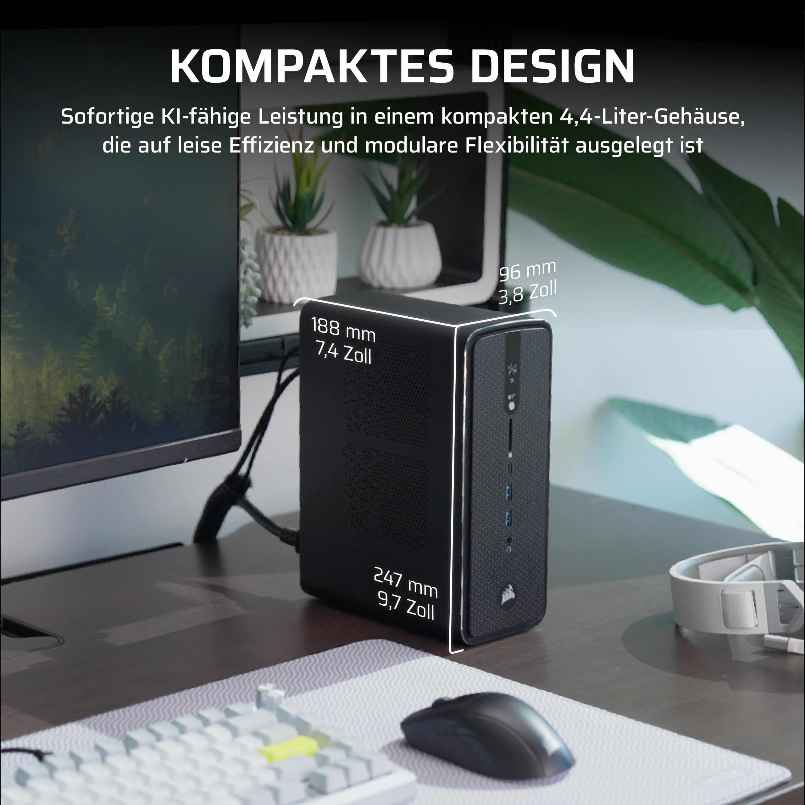 Corsair AI Workstation 300 Desktop-PC – Schwarz 4