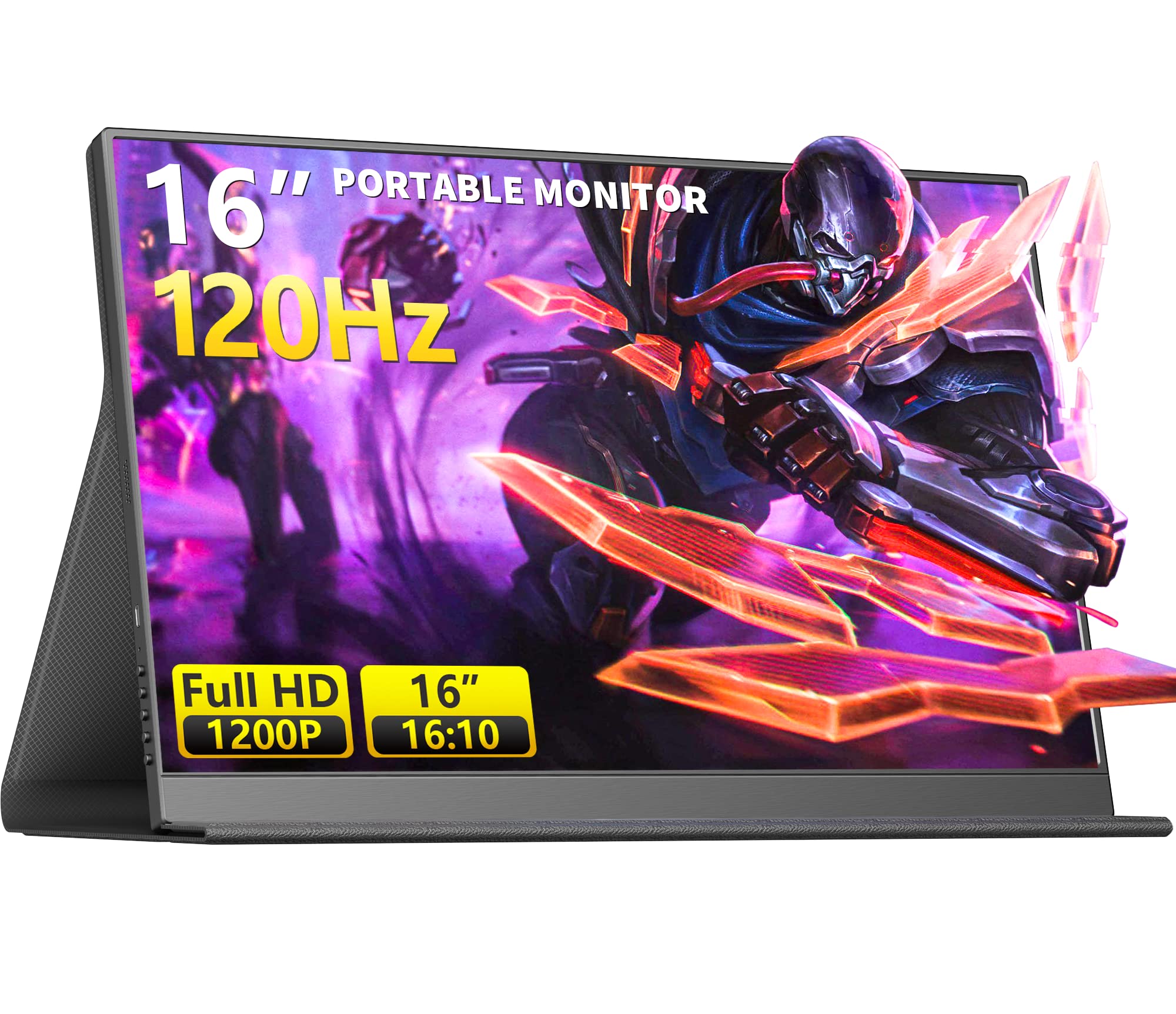 120Hz Portable Gaming Monitor, 16" 1920x1200 IPS
