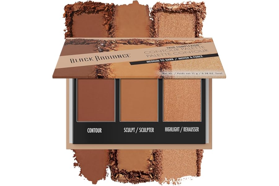 Black Radiance True Complexion Contour Palette, Medium to Dark, 0.38 Ounce