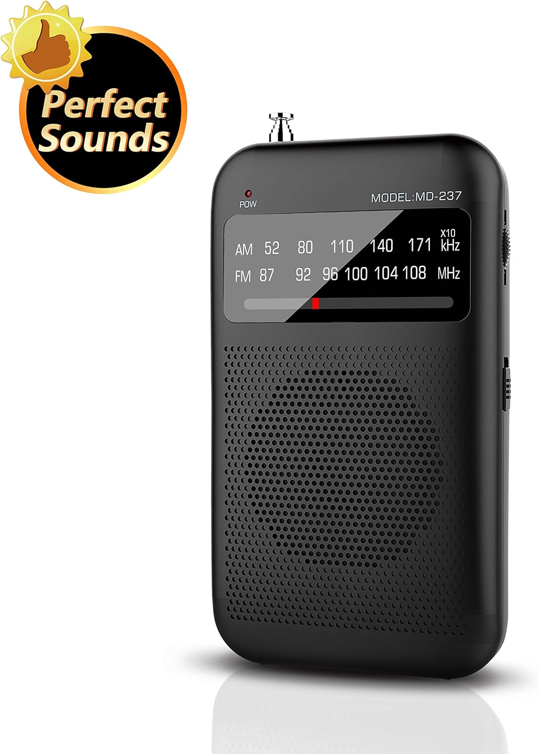 AM FM Radio Portable Radio Battery Operated by 2 AA Batteries, Transistor Pocket Radio with Best Reception, Sounds and Large Speaker Handheld Size for Indoor or Outdoor: Home Audio & Theater