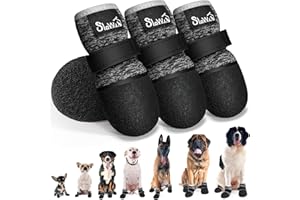 SlowTon Dog Shoes - Breathable Dog Sock Shoes for Hardwood Floor Dog Boots with Reflective Stripes for Small to Large Dogs, O