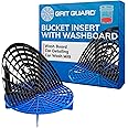 The Original Grit Guard Bucket Insert with Washboard Combo | Removes Dirt from Wash Mitt for Detailing | Car Wash Bucket Insert & Washboard | Black/Blue