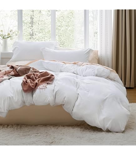 ホワイト CONTAINING 02 / SS / COTTON Lサイズ Amazon.com: Cotton Duvet Cover 104” x 98”California King