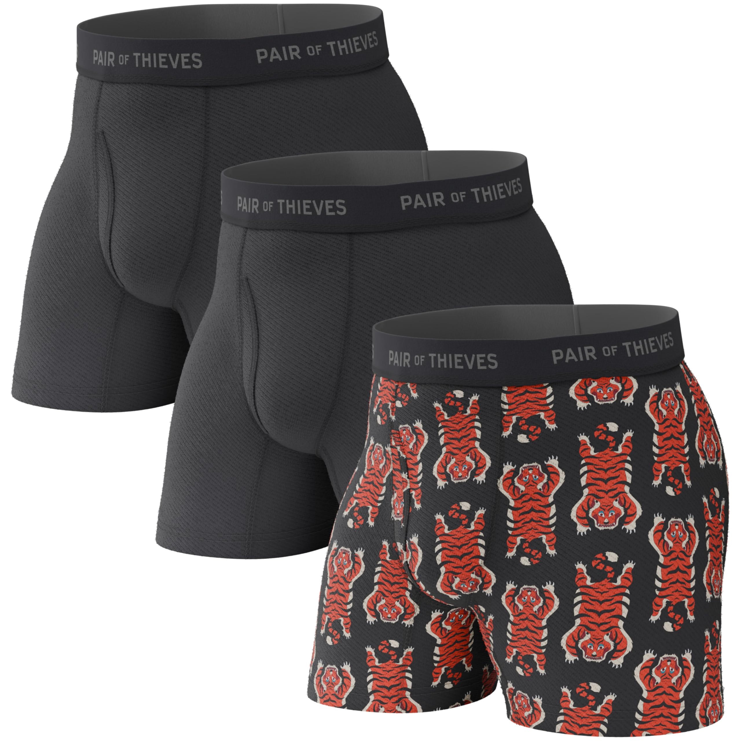 Pair of Thieves Super Fit Men’s Boxer Briefs 3 Pack, Black, Small Image