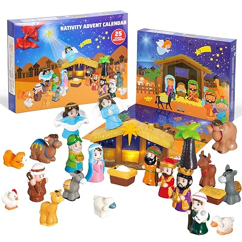 HOTFUN Lighted Nativity Advent Calendar 2024 Kids Christmas Story hotfun-lighted-nativity-advent-calendar-2024-kids-christmas-story