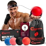 Champs MMA Boxing Reflex Ball Set of 4 with App Headband and Strings view 1