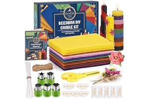 LumaCraft Beeswax Sheets for Candle Making Kit – 16PCS 100% Pure Natural Beeswax Candle Sheets for Rolling Candles – DIY Hand