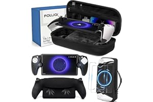 3 in 1 Accessoris Set Compatible with PlayStation Portal, EVA Carrying Case for PS5 Portal, Soft Silicone Protective Cover, 2