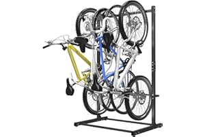 WALMANN Freestanding Bike Stand for Garage, 4 Bikes Vertical Bike Storage Stand Heavy Duty Bike Floor Stand
