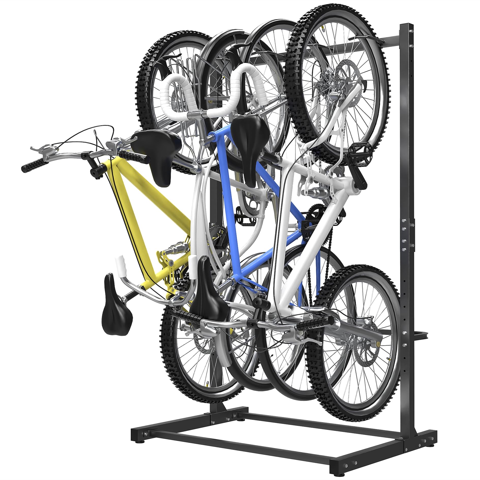 Photo 1 of WALMANN Freestanding Bike Stand for Garage, 4 Bikes Vertical Bike Storage Stand Heavy Duty Bike Floor Stand