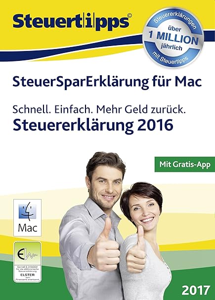 SteuerSparErklärung 2017 - Mac-Version (für Steuerjahr 2016) [Download]