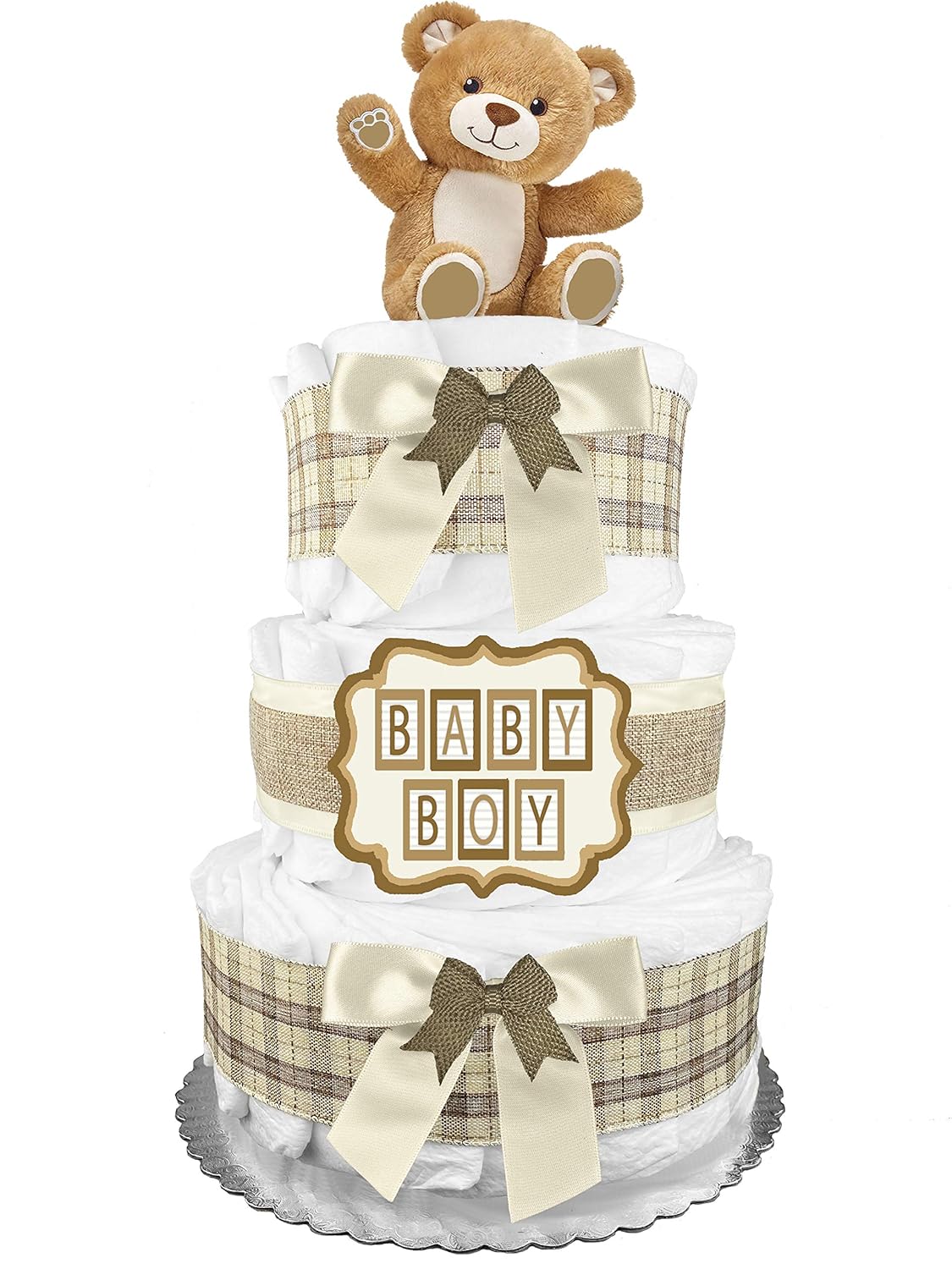 baby boy teddy bear cake