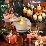 TEECOO LED Tea Lights 12 Pack Battery Operated Flameless Candles 3.4cm Dia view 6