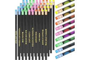 Eersida 40pcs Color Changing Mood Pencils Fun Pencils Bulk for Kids Students Motivational Pencil 2B Assorted Thermochromic Pencil with Eraser (Positive)