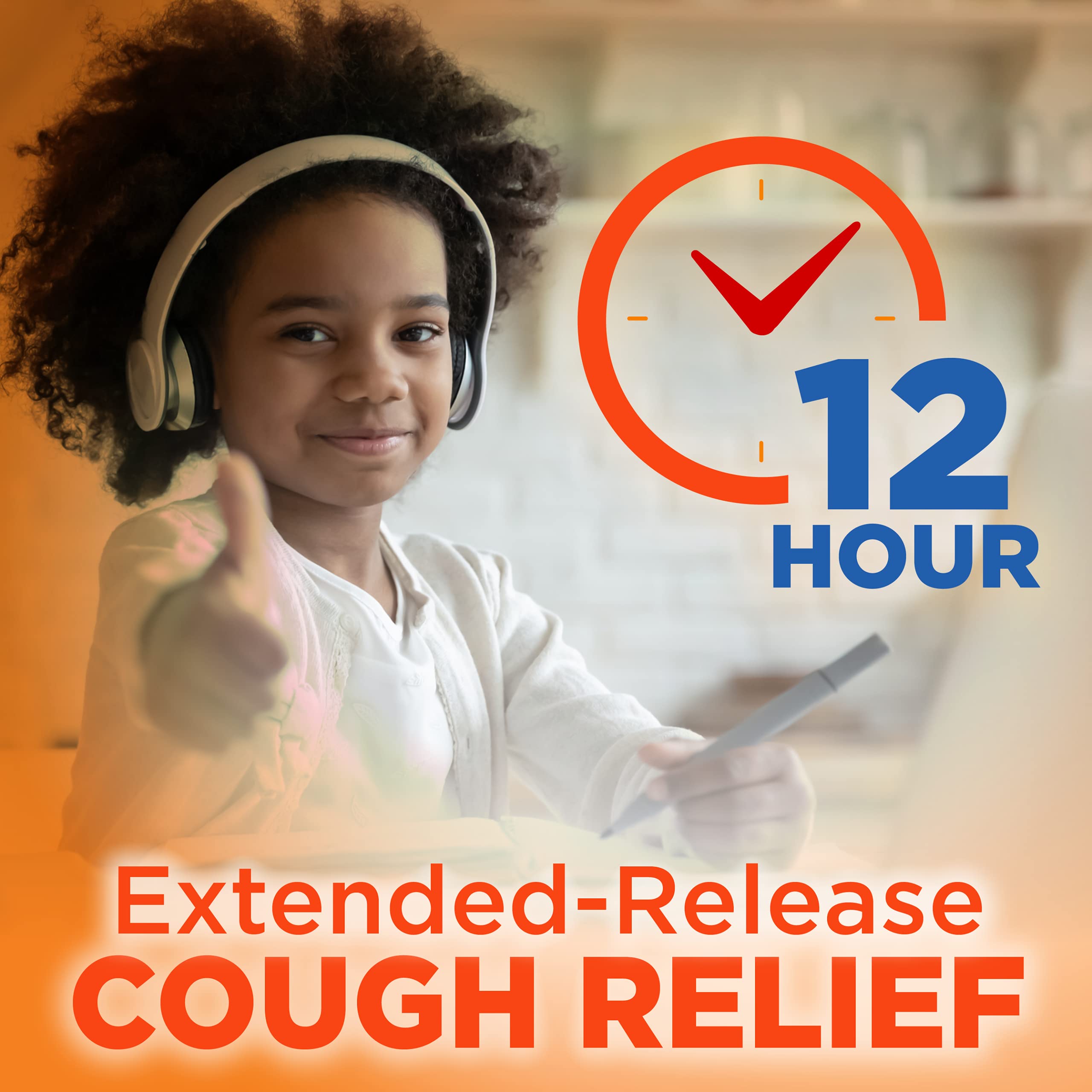 Amazon Basic Care Children's Cough Suppressant DM Syrup, Orange Flavor, 5 fl oz (Pack of 1)