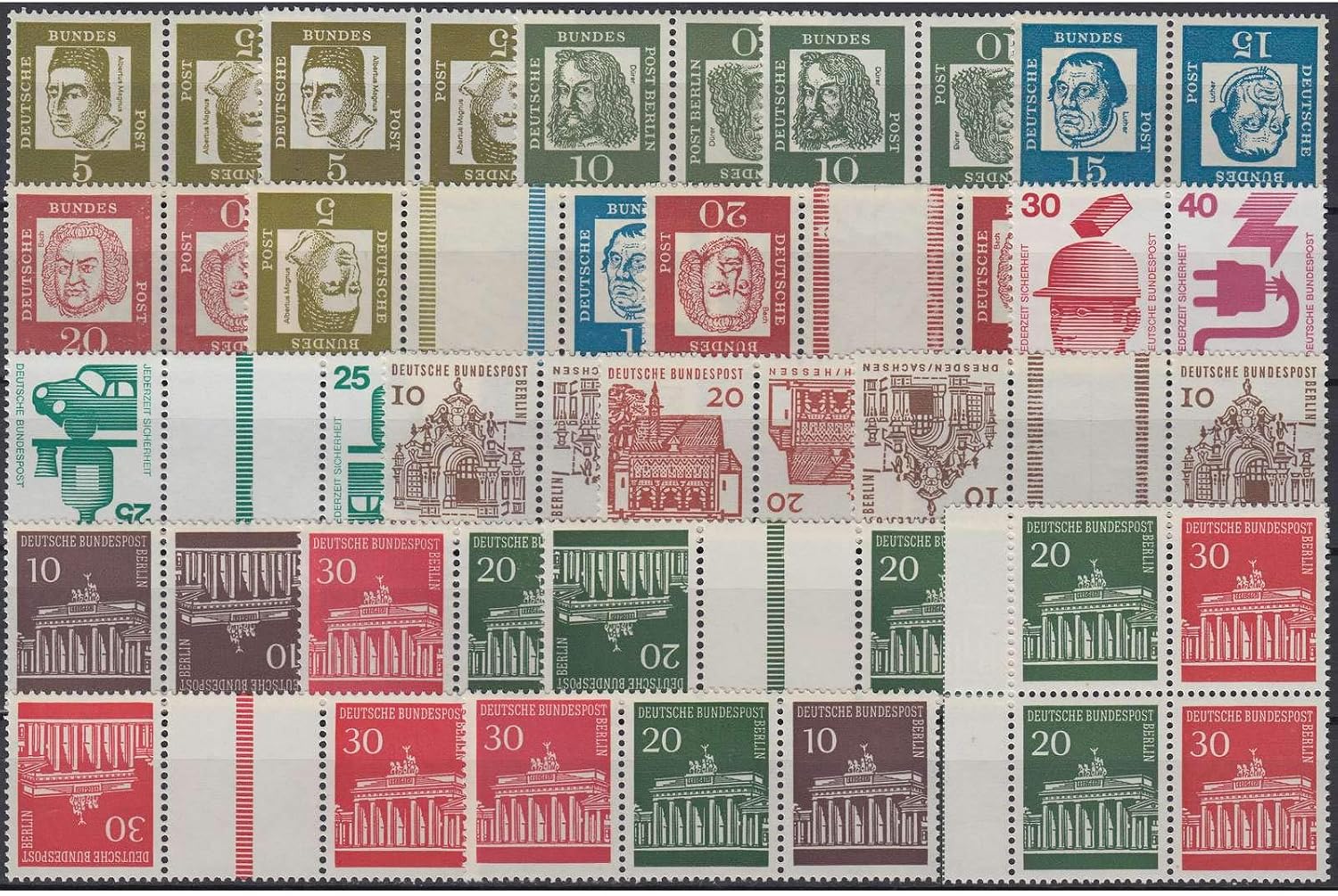 Goldhahn BRD Berlin 18 Zusammendrucke Berlin H Blatt 15 Postfrisch 