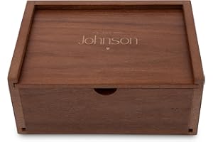 Weddingstar Custom Engraved Wood Gift Box with Sliding Lid - Tiny Heart - Small