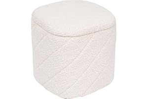 ARIA HOME Diagonal Tufted Cube Ottoman with Storage, Upholstered Decorative Footrest Stool for Living Room, Bedroom, Entryway