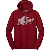 Tee Luv Men's Faded Dr Pepper Hoodie - Cherry Red Hooded Dr Pepper Sweatshirt