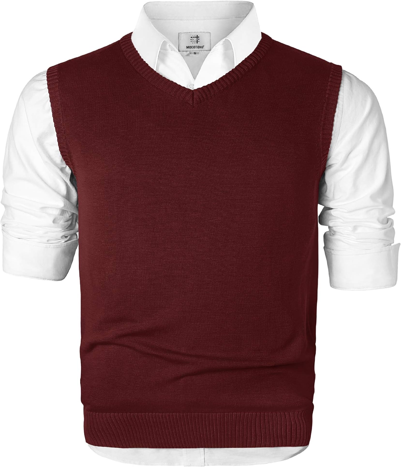 Men's V-Neck Cotton Vest Casual Sleeveless Sweater