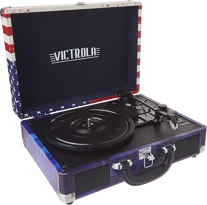 Victrola Vintage 3Speed Bluetooth Portable Suitcase Record