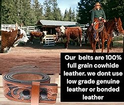 F&L CLASSIC Western Belt without buckle for men
