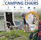 SUNMER Padded Camping Chairs Set of 2 Deluxe Folding with Cup Holder view 3